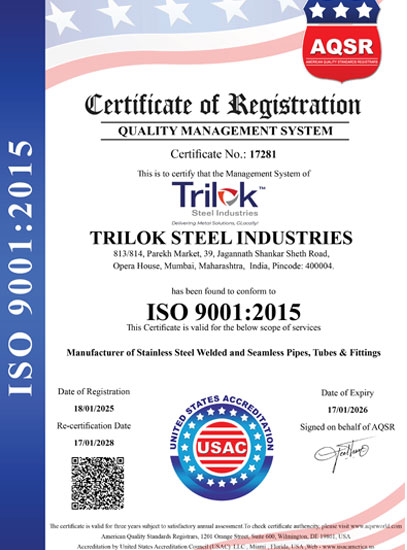 ISO 9001:2015 certificate ISO 9001:2015 certificate